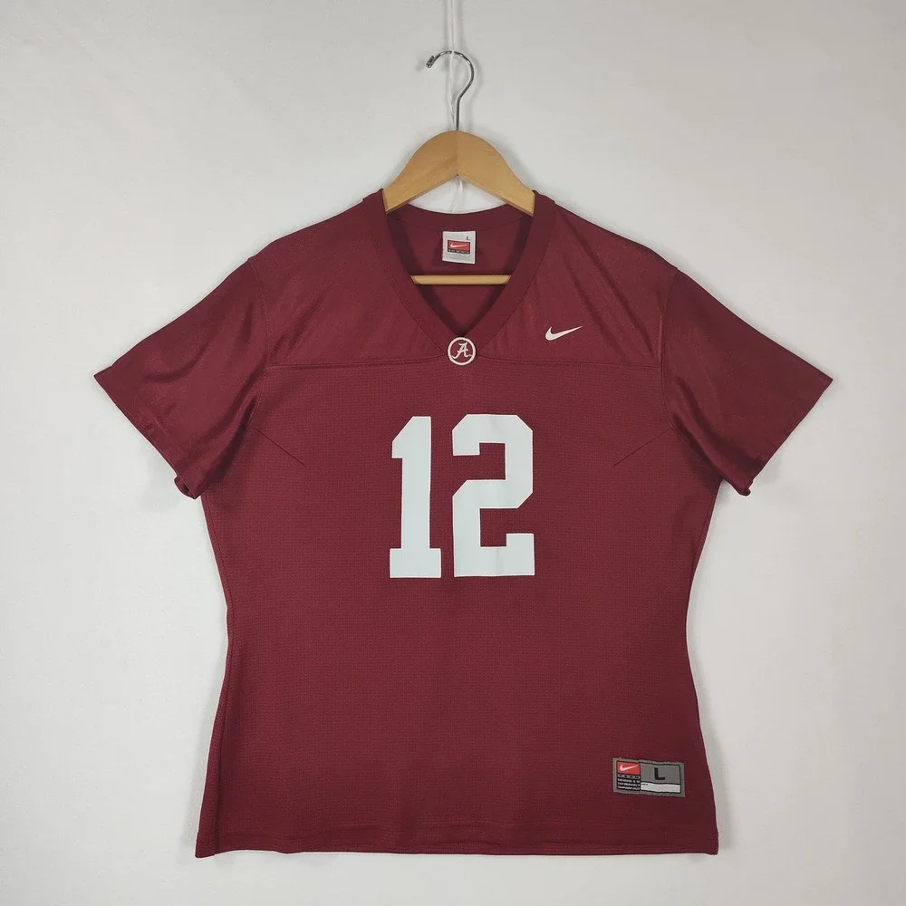 Nike Alabama Crimson Tide Jersey Womens Large Red 12 Football Top